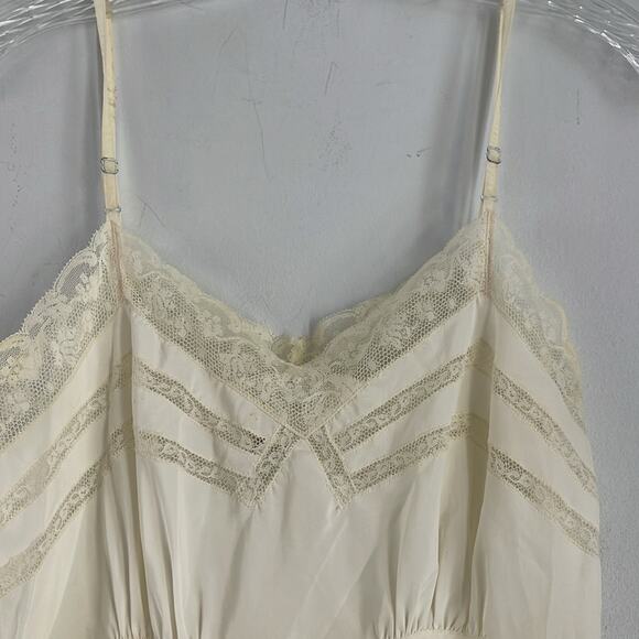 Vintage 50's Barbizon lace detailed long maxi full length slip nightgown dress - Picture 5 of 11